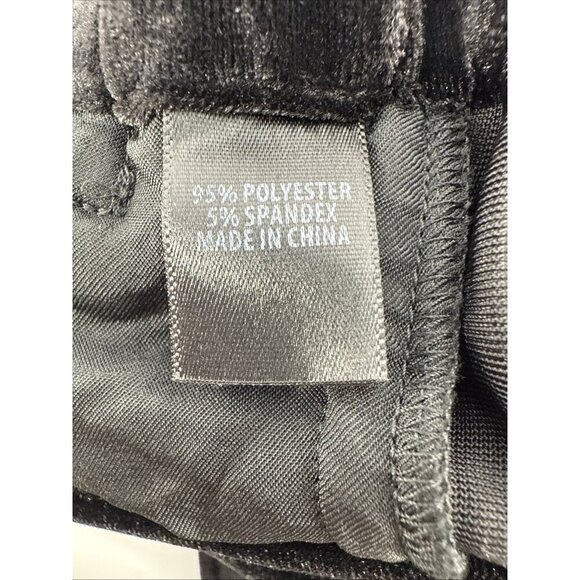 St. John Women's Size Small Black Velvet Pull On Elastic Waist Pants New - Picture 6 of 8